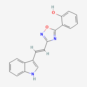 Phenol, 2-[3-[2-(1H-indol-3-yl)ethenyl]-1,2,4-oxadiazol-5-yl]-