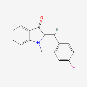 (2Z)-2-(4-fluorobenzylidene)-1-methyl-1,2-dihydro-3H-indol-3-one