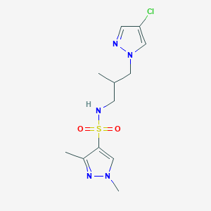 N-[3-(4-chloro-1H-pyrazol-1-yl)-2-methylpropyl]-1,3-dimethyl-1H-pyrazole-4-sulfonamide