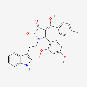 molecular formula C30H28N2O5 B10888949 5-(2,4-dimethoxyphenyl)-3-hydroxy-1-[2-(1H-indol-3-yl)ethyl]-4-[(4-methylphenyl)carbonyl]-1,5-dihydro-2H-pyrrol-2-one 