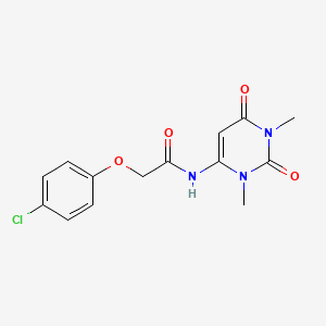 molecular formula C14H14ClN3O4 B10889004 2-(4-chlorophenoxy)-N-(1,3-dimethyl-2,6-dioxo-1,2,3,6-tetrahydropyrimidin-4-yl)acetamide 