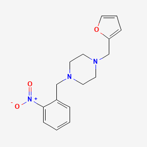 1-(Furan-2-ylmethyl)-4-[(2-nitrophenyl)methyl]piperazine