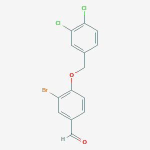 molecular formula C14H9BrCl2O2 B10889065 3-Bromo-4-[(3,4-dichlorobenzyl)oxy]benzaldehyde CAS No. 591210-39-8