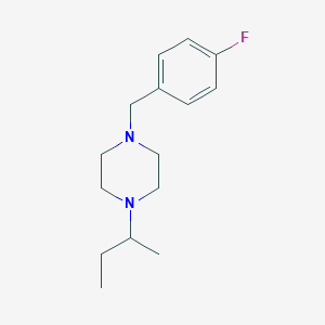 molecular formula C15H23FN2 B10889103 1-(Butan-2-yl)-4-(4-fluorobenzyl)piperazine 