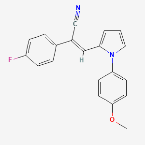 (2Z)-2-(4-fluorophenyl)-3-[1-(4-methoxyphenyl)-1H-pyrrol-2-yl]prop-2-enenitrile