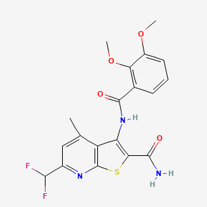 6-(Difluoromethyl)-3-[(2,3-dimethoxybenzoyl)amino]-4-methylthieno[2,3-b]pyridine-2-carboxamide