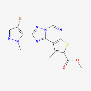 methyl 2-(4-bromo-1-methyl-1H-pyrazol-5-yl)-9-methylthieno[3,2-e][1,2,4]triazolo[1,5-c]pyrimidine-8-carboxylate