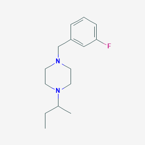 molecular formula C15H23FN2 B10889199 1-(Butan-2-yl)-4-(3-fluorobenzyl)piperazine 