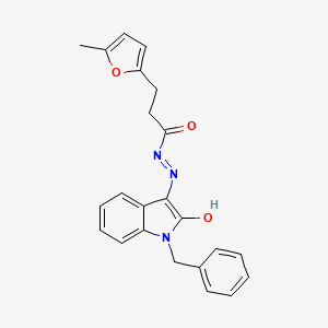 N'-[(3Z)-1-benzyl-2-oxo-1,2-dihydro-3H-indol-3-ylidene]-3-(5-methylfuran-2-yl)propanehydrazide