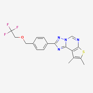 4-(8,9-Dimethylthieno[3,2-E][1,2,4]triazolo[1,5-C]pyrimidin-2-YL)benzyl (2,2,2-trifluoroethyl) ether