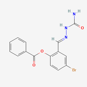 4-bromo-2-[(E)-(2-carbamoylhydrazinylidene)methyl]phenyl benzoate