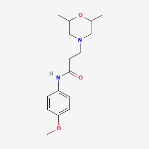 3-(2,6-dimethylmorpholin-4-yl)-N-(4-methoxyphenyl)propanamide