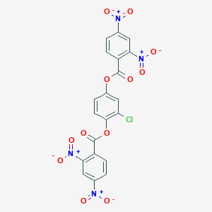 molecular formula C20H9ClN4O12 B10889281 2-Chlorobenzene-1,4-diyl bis(2,4-dinitrobenzoate) 