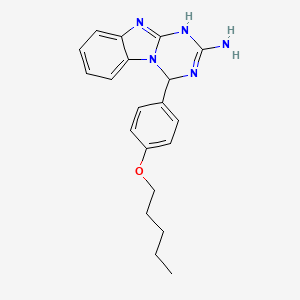 4-[4-(Pentyloxy)phenyl]-3,4-dihydro[1,3,5]triazino[1,2-a]benzimidazol-2-amine