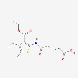 5-{[3-(Ethoxycarbonyl)-4-ethyl-5-methylthiophen-2-yl]amino}-5-oxopentanoic acid