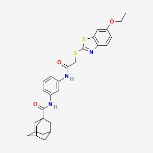 N~1~-[3-({2-[(6-Ethoxy-1,3-benzothiazol-2-YL)sulfanyl]acetyl}amino)phenyl]-1-adamantanecarboxamide