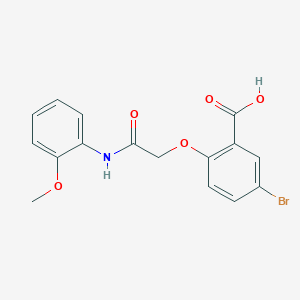 5-Bromo-2-[2-(2-methoxyanilino)-2-oxoethoxy]benzoic acid