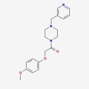 molecular formula C19H23N3O3 B10889427 2-(4-Methoxyphenoxy)-1-[4-(pyridin-3-ylmethyl)piperazin-1-yl]ethanone 