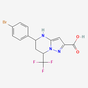 5-(4-Bromophenyl)-7-(trifluoromethyl)-4,5,6,7-tetrahydropyrazolo[1,5-a]pyrimidine-2-carboxylic acid