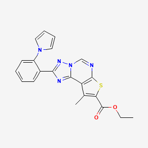 ethyl 9-methyl-2-[2-(1H-pyrrol-1-yl)phenyl]thieno[3,2-e][1,2,4]triazolo[1,5-c]pyrimidine-8-carboxylate