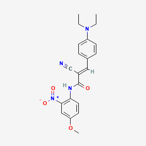 (2E)-2-cyano-3-[4-(diethylamino)phenyl]-N-(4-methoxy-2-nitrophenyl)prop-2-enamide