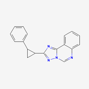 molecular formula C18H14N4 B10889452 2-(2-Phenylcyclopropyl)[1,2,4]triazolo[1,5-c]quinazoline 