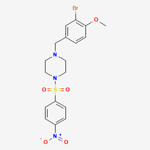 1-(3-Bromo-4-methoxybenzyl)-4-[(4-nitrophenyl)sulfonyl]piperazine