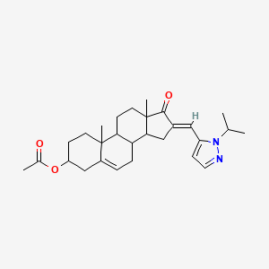 molecular formula C28H38N2O3 B10889482 (16E)-17-oxo-16-{[1-(propan-2-yl)-1H-pyrazol-5-yl]methylidene}androst-5-en-3-yl acetate 