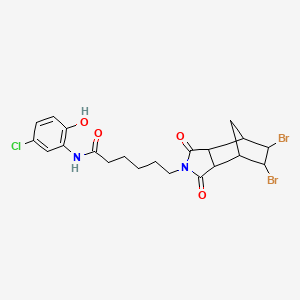 N-(5-chloro-2-hydroxyphenyl)-6-(5,6-dibromo-1,3-dioxooctahydro-2H-4,7-methanoisoindol-2-yl)hexanamide