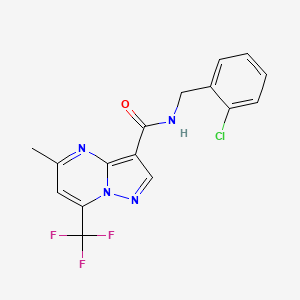 N-(2-chlorobenzyl)-5-methyl-7-(trifluoromethyl)pyrazolo[1,5-a]pyrimidine-3-carboxamide