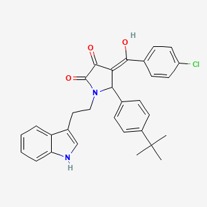 molecular formula C31H29ClN2O3 B10889513 5-(4-tert-butylphenyl)-4-[(4-chlorophenyl)carbonyl]-3-hydroxy-1-[2-(1H-indol-3-yl)ethyl]-1,5-dihydro-2H-pyrrol-2-one 