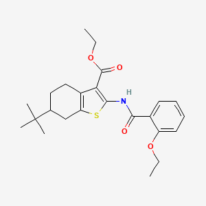 Ethyl 6-tert-butyl-2-{[(2-ethoxyphenyl)carbonyl]amino}-4,5,6,7-tetrahydro-1-benzothiophene-3-carboxylate