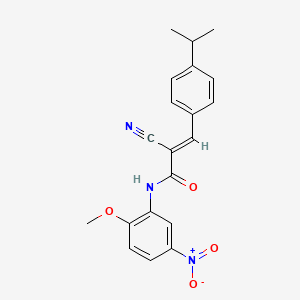 (2E)-2-cyano-N-(2-methoxy-5-nitrophenyl)-3-[4-(propan-2-yl)phenyl]prop-2-enamide