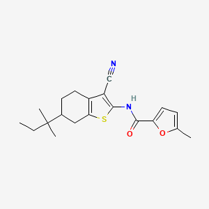 N-[3-cyano-6-(2-methylbutan-2-yl)-4,5,6,7-tetrahydro-1-benzothiophen-2-yl]-5-methylfuran-2-carboxamide