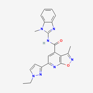 6-(1-ethyl-1H-pyrazol-3-yl)-3-methyl-N-(1-methyl-1H-benzimidazol-2-yl)[1,2]oxazolo[5,4-b]pyridine-4-carboxamide