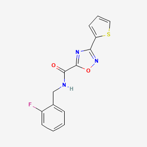 N-(2-fluorobenzyl)-3-(thiophen-2-yl)-1,2,4-oxadiazole-5-carboxamide