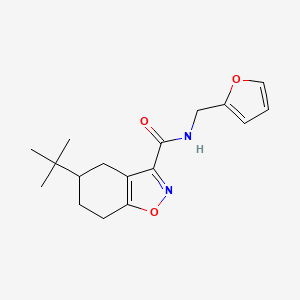 5-tert-butyl-N-(furan-2-ylmethyl)-4,5,6,7-tetrahydro-1,2-benzoxazole-3-carboxamide