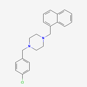 1-[(4-Chlorophenyl)methyl]-4-(naphthalen-1-ylmethyl)piperazine