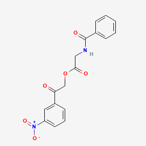 2-(3-Nitrophenyl)-2-oxoethyl 2-(benzoylamino)acetate