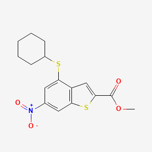 Methyl 4-(cyclohexylsulfanyl)-6-nitro-1-benzothiophene-2-carboxylate