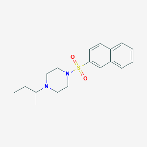 molecular formula C18H24N2O2S B10889717 1-(Butan-2-yl)-4-(naphthalen-2-ylsulfonyl)piperazine 