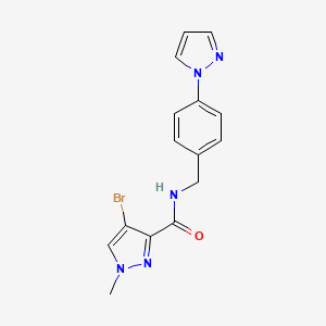 4-bromo-1-methyl-N-[4-(1H-pyrazol-1-yl)benzyl]-1H-pyrazole-3-carboxamide