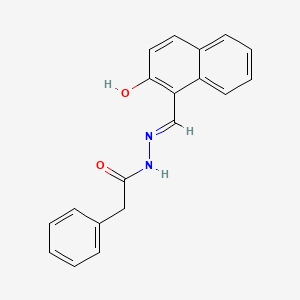 molecular formula C19H16N2O2 B10889746 2-Hydroxy-1-naphthaldehyde phenylacetic acid hydrazone CAS No. 34334-88-8