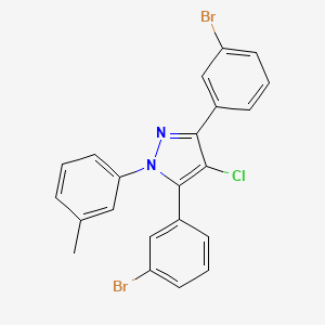 3,5-bis(3-bromophenyl)-4-chloro-1-(3-methylphenyl)-1H-pyrazole