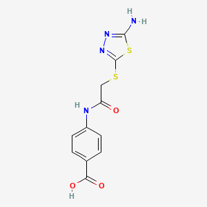 4-({[(5-Amino-1,3,4-thiadiazol-2-yl)sulfanyl]acetyl}amino)benzoic acid