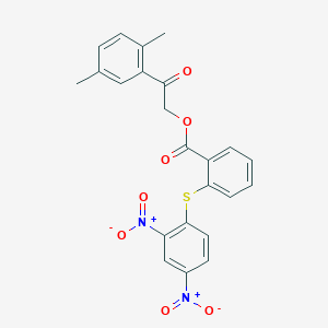 2-(2,5-Dimethylphenyl)-2-oxoethyl 2-[(2,4-dinitrophenyl)sulfanyl]benzoate