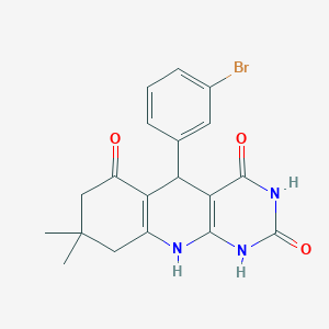 5-(3-bromophenyl)-8,8-dimethyl-5,8,9,10-tetrahydropyrimido[4,5-b]quinoline-2,4,6(1H,3H,7H)-trione