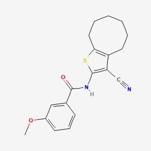 N-(3-cyano-4,5,6,7,8,9-hexahydrocycloocta[b]thiophen-2-yl)-3-methoxybenzamide