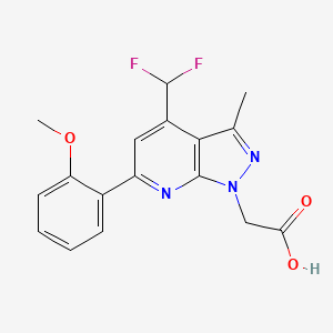 [4-(difluoromethyl)-6-(2-methoxyphenyl)-3-methyl-1H-pyrazolo[3,4-b]pyridin-1-yl]acetic acid