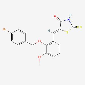 (5Z)-5-{2-[(4-bromobenzyl)oxy]-3-methoxybenzylidene}-2-thioxo-1,3-thiazolidin-4-one